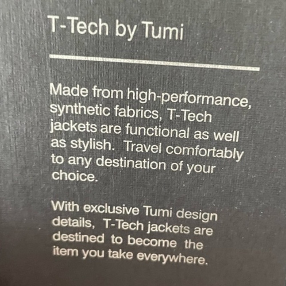 TUMI Men’s Black T-Tech Softshell Jacket Size Large - Picture 9 of 9